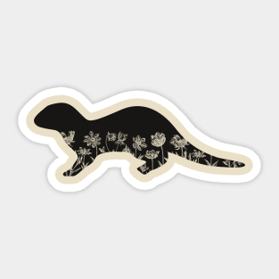 Floral Otter Sticker